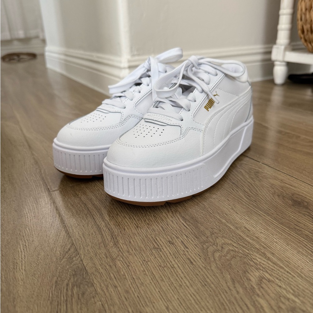 Puma White Sneakers All-White Design Breathable Comfort